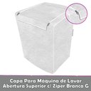 Ver imagem 1 de Capa Maquina de Lavar Branca Abertura Superior C/ziper G Vida Pratika