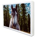 Ver imagem 2 de Quadro Decorativo Cavalo em Moldura Caixa Tacolado Moldura Trad 1cm Madeira Escura sem Vidro 30 X 40