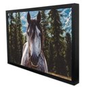 Ver imagem 3 de Quadro Decorativo Cavalo em Moldura Caixa Tacolado Moldura Trad 1cm Madeira Escura sem Vidro 30 X 40