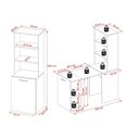 Ver imagem 4 de Mesa Multiuso Casal Retrátil ME4171 c/ 5 Nichos Amêndoa - Tecno Mobili