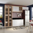 Ver imagem 1 de Armario Cozinha Completo Ditália Aspen 4 Pçs Carvalho/br A48