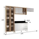Ver imagem 6 de Armario Cozinha Completo Ditália Aspen 4 Pçs Carvalho/br A48