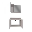 Ver imagem 3 de Gabinete Suspenso para Banheiro com Cuba e Espelheira 2 Portas Madri Slin Gaam Móveis