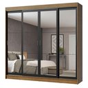 Ver imagem 3 de Guarda-roupa Casal Madesa Austin 4 Portas de Correr de Espelho 3 Gavetas