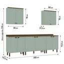 Ver imagem 3 de Armário de Cozinha Genialflex Iluminata 5 Peças Verde Mint