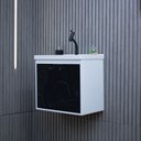 Ver imagem 3 de Kit Armário para Banheiro 50cm Mdf com Cuba + Espelheira - Bergamo Preto