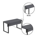 Ver imagem 7 de Mesa Escritório 1700x700x750 M170-70pe40tub Grafito-preto