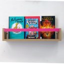 Ver imagem 3 de Nicho Organizador de Livros Brinquedos Quarto Infantil Prateleira Livreiro Mdf Madeira 55cm:rosa