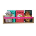 Ver imagem 2 de Nicho Organizador de Livros Brinquedos Quarto Infantil Prateleira Livreiro Mdf Madeira 55cm:rosa