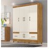 Guarda Roupa Casal 6 Portas 2 Gavetas Ms912 Moval - Freijó / Off White - 1