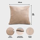 Ver imagem 3 de Almofadas Kit Plumie de 45x45cm 2 Uni Velusoft Bege Cama Inbox