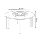 Ver imagem 4 de Conjunto Mesa Escolar com Organizador Infantil Redonda com Cadeiras