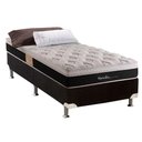 Ver imagem 1 de Cama Box Solteiro: Colchão Molas Herval Maxspring Marselha + Base Crc Suede Black(88x188)