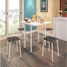 Conjunto com Mesa Dobrável e 4 Banquetas Primicia Móveis Tubulares - 2