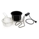 Ver imagem 4 de Fritadeira Elétrica Óleo 1 Litro Tacho Esmaltado 110 ou 220v:110v/1100/preto