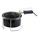 Ver imagem 2 de Fritadeira Elétrica Óleo 1 Litro Tacho Esmaltado 110 ou 220v:110v/1100/preto