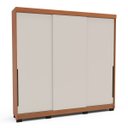 Ver imagem 4 de Guarda Roupa Solteiro 3 Portas Correr 220cm Madrid Politorno Móveis