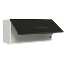 Ver imagem 5 de Armário de Cozinha Aéreo de Cozinha 70 cm 1 Porta Basculante Branco/Preto Agata Madesa