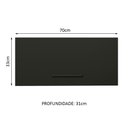 Ver imagem 3 de Armário de Cozinha Aéreo de Cozinha 70 cm 1 Porta Basculante Branco/Preto Agata Madesa