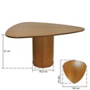 Ver imagem 2 de Mesa de Jantar Capri Tampo Triangular 156x153cm - Amêndoa - Tampo Triangular 156x153cm