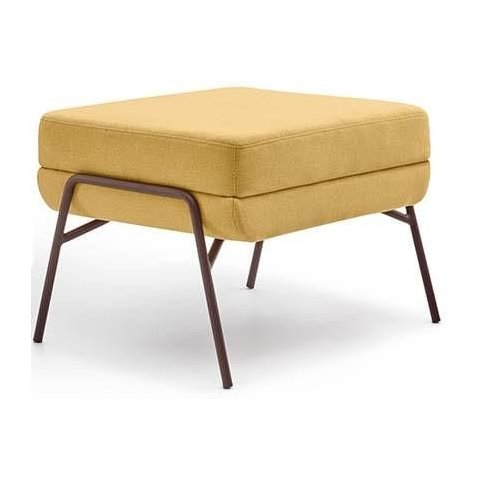 Pufe Memphis Amarelo Base Aço Corten 42cm - 61815