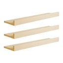 Ver imagem 2 de Kit 3 Prateleiras Porta Quadros 80 X 10cm Bege Claro Suporte Invisível