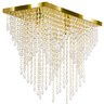 Lustre Pendente Plafon Império Cristal Crilik Pl7203 Dourado - 1
