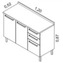 Ver imagem 6 de Cozinha Compacta 4 Peças com Balcão e Tampo Dandara Itatiaia