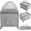 Ver imagem 2 de Berço Cercado Portatil Desmontavel Burigotto Serenata Grey