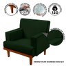 Poltrona Living Com Pés De Madeira Veludo Verde Lima Shop JM - 2