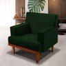 Poltrona Living Com Pés De Madeira Veludo Verde Lima Shop JM - 1