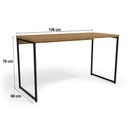 Ver imagem 4 de Mesa de Escritório Secretária Industrial Li003 Canela/preto Kappesberg