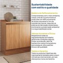 Ver mais imagens de Balcão Planejado 2 Portas 80cm com Tampo Aroeira CabeCasa MadeiraOriginals Marrom/Cedro