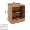 Ver imagem 4 de Balcão Planejado 2 Portas 80cm com Tampo Aroeira CabeCasa MadeiraOriginals Marrom/Cedro