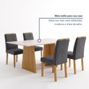 Ver mais imagens de Conjunto Sala de Jantar 4 Lugares Lyra Tampo MDF 120x80cm Cinamomo Off White Grafite