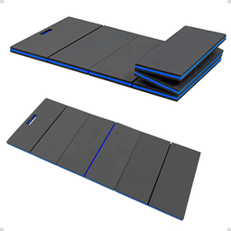 Tapete Yoga Exercícios Dobrável Multifunções Alça Eva Acolchoado 5sports:azul - 3