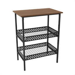 Fruteira de Chão para Cozinha Estilo Industrial com 2 Cestos - 2
