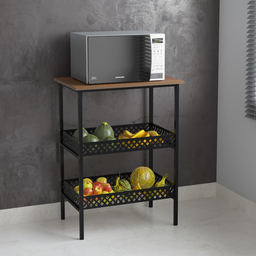 Fruteira de Chão para Cozinha Estilo Industrial com 2 Cestos - 1