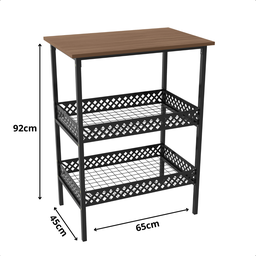 Fruteira de Chão para Cozinha Estilo Industrial com 2 Cestos - 3