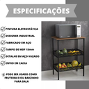 Ver imagem 4 de Fruteira de Chão para Cozinha Estilo Industrial com 2 Cestos