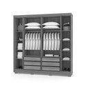 Ver imagem 4 de Guarda-roupa Pernambuco 6 Portas 6 Gavetas com Espelho Nature Alasca 10 Prateleiras