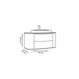 Gabinete Alice 1 Metro Suspenso - Fabribam - 5