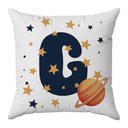 Ver imagem 3 de Kit 2 Capas Almofadas Astronauta Nome 45x45 Id Decor:letra G