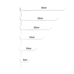Pacote com 10 Ganchos para Painel Canaletado Mdf – 25 Cm – Branco Top - 2