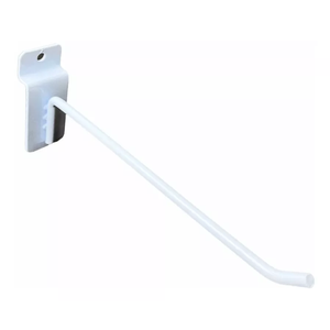 Pacote com 10 Ganchos para Painel Canaletado Mdf – 25 Cm – Branco Top