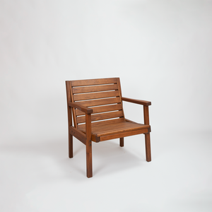 Poltrona Garden -madeira Maciça - Acabamento Jatobá