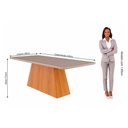 Ver imagem 5 de Sala de Jantar Completa Helena C- Tampo Madeirado C- Vidro 210x100cm e 6 Cadeiras Paola Nature-