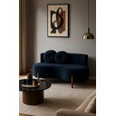 Ver imagem 2 de Sofá Decorativo Curvo Orgânico Living Veludo Preto - Montanaris Decor