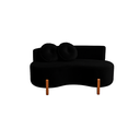Ver imagem 1 de Sofá Decorativo Curvo Orgânico Living Veludo Preto - Montanaris Decor