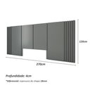 Ver imagem 3 de Cabeceira Cama Casal Ripada 2,70m Czs 100% Mdf Casa Lar Cor:cinza Sagrado